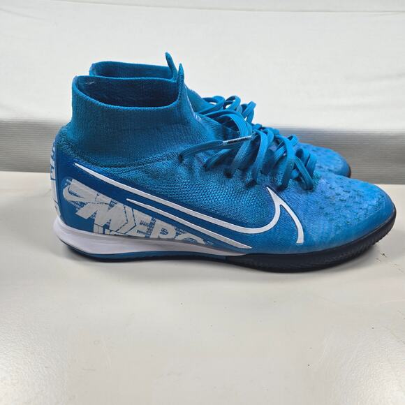 Nike Mercurial Superfly 7 "New Lights" Pro IC Blue Indoor Soccer Shoes Size 8 - Picture 4 of 8